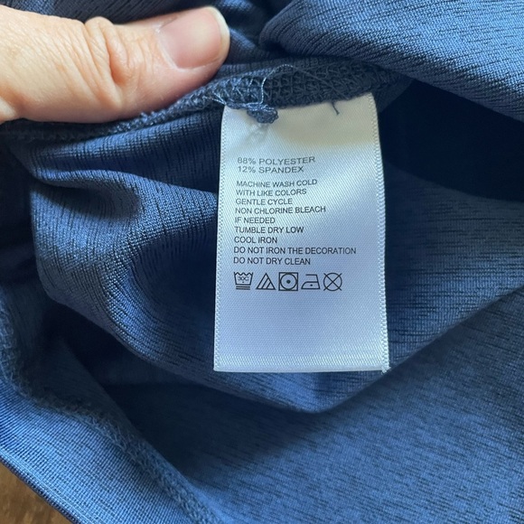 Tommy Bahama Performance Blue 1/4 Zip Long Sleeve Pullover Shirt Men's Large - Picture 5 of 7